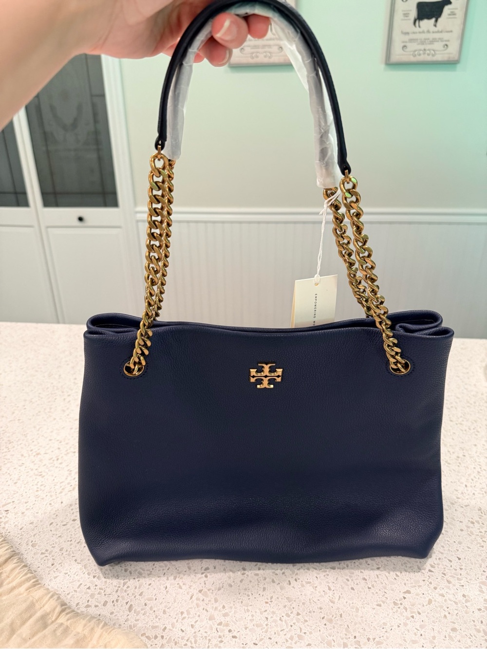 Tory Burch Navy Kira Tote in Royal Navy, NWT
